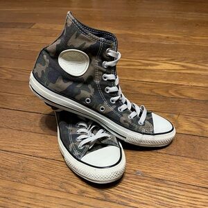 Stylish Camouflage High-Top Women's Sneakers